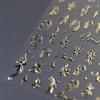 TENSOR Frosted 3D Gold Pattern Self-Adhesive Nail Stickers, Hot Stamping Series M-786