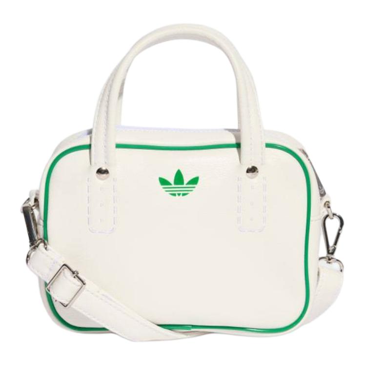 

Adidas Originals Adicolor Classic Trefoil Print Fashionable Versatile Mini Shoulder Tote Bag Unisex Bags White JX7873 White