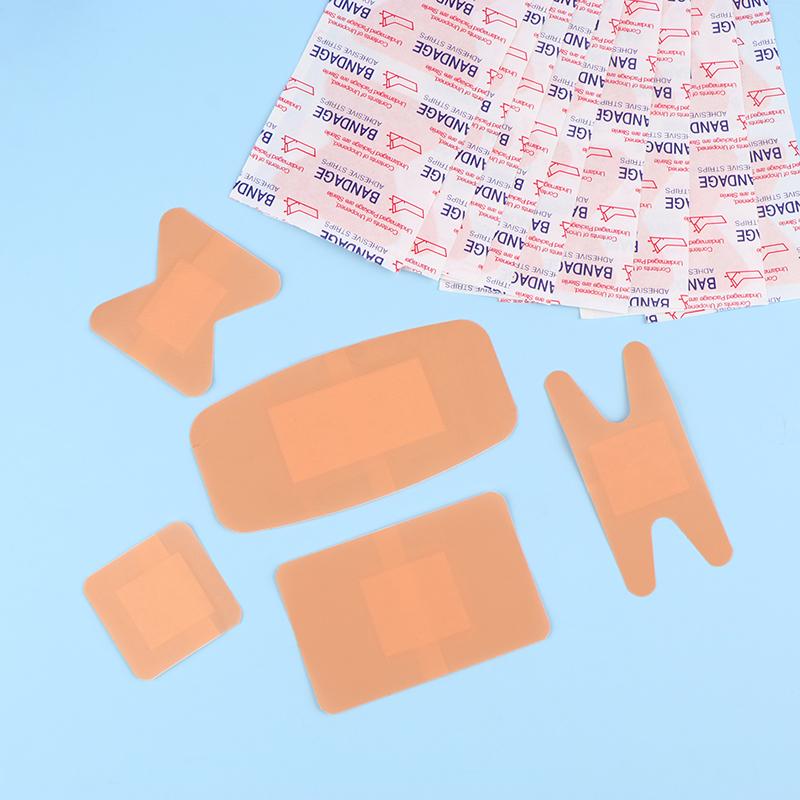 50Pcs Finger Waterproof Bandage Breathable Band Wound Dressing Medical Tape Wound Plaster Emergency Bandaids For First Aid