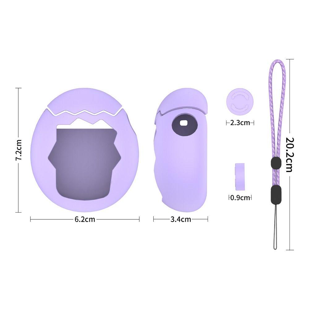 Silicone Games Console Protective Case with Lanyard Full Coverage Skin Cover Sleeve Shockproof for Tamagotchi Paradise