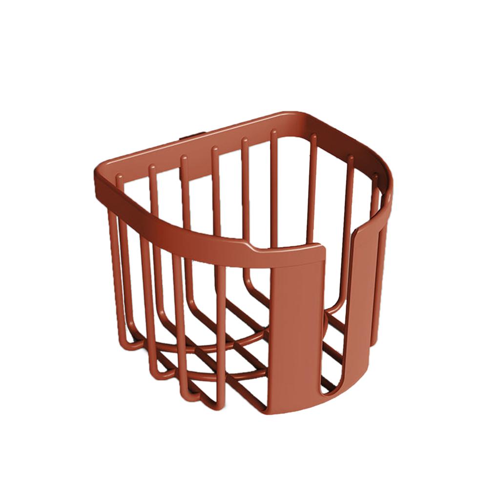 Wall Mount Paper Holder ABS Punch Free Smooth Toilet Tissue Box for Bathroom Kitchen WashroomRed