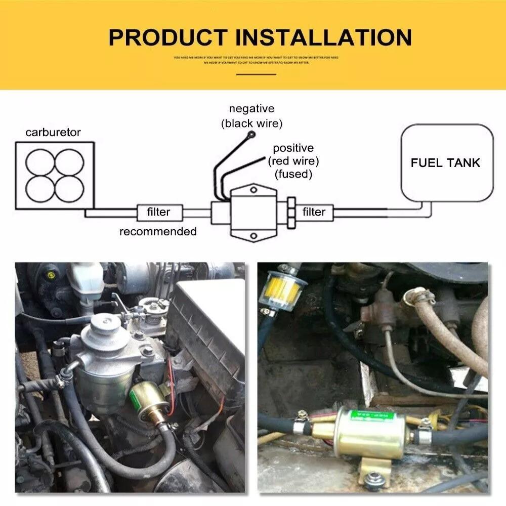 12V Fuel Pump HEP-02A Diesel Pump Universal Petrol Pump