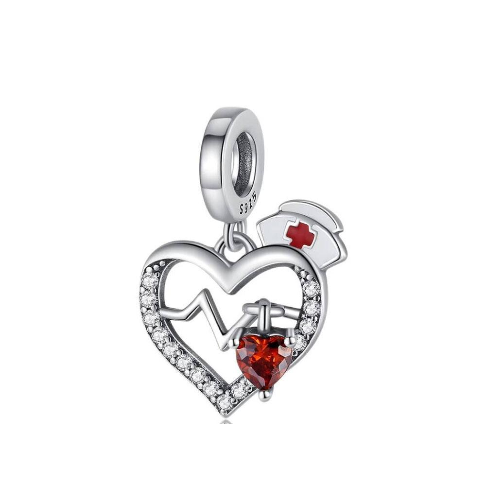 Newcopper Cross Pendant Teeth Nurse Doctor Angel Wings Charm Fit Decoration Women'S Bracelet Jewelry