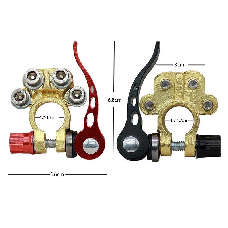 1 Pair Quick Disconnect Auto Cables Connectors Car Battery Bornes Main Cable Post Clamp Terminal Screw Connection For Car Truck