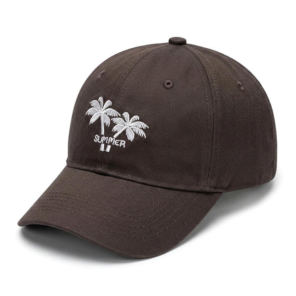 

1pc Retro Washed Baseball Caps for Women,Coconut Tree Embroidery Baseball Cap Men Women Casual Outdoor Dad Hats for Tralve Adjustable серый