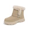 Fashion Winter Padded Thickened Warm Snow Boots for Women Casual Platform Slip On Short Plush Suede Ankle Boots Gladiator Women's Shoes