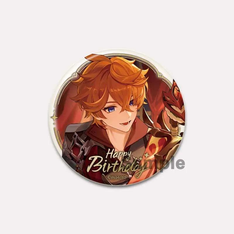 32/44/58mm Genshin Impact Tinplate Pin rotund desene animate Snap-in Brose pentru rucsac Cothes Accesorii Joc Anime Collection Badge Decorare