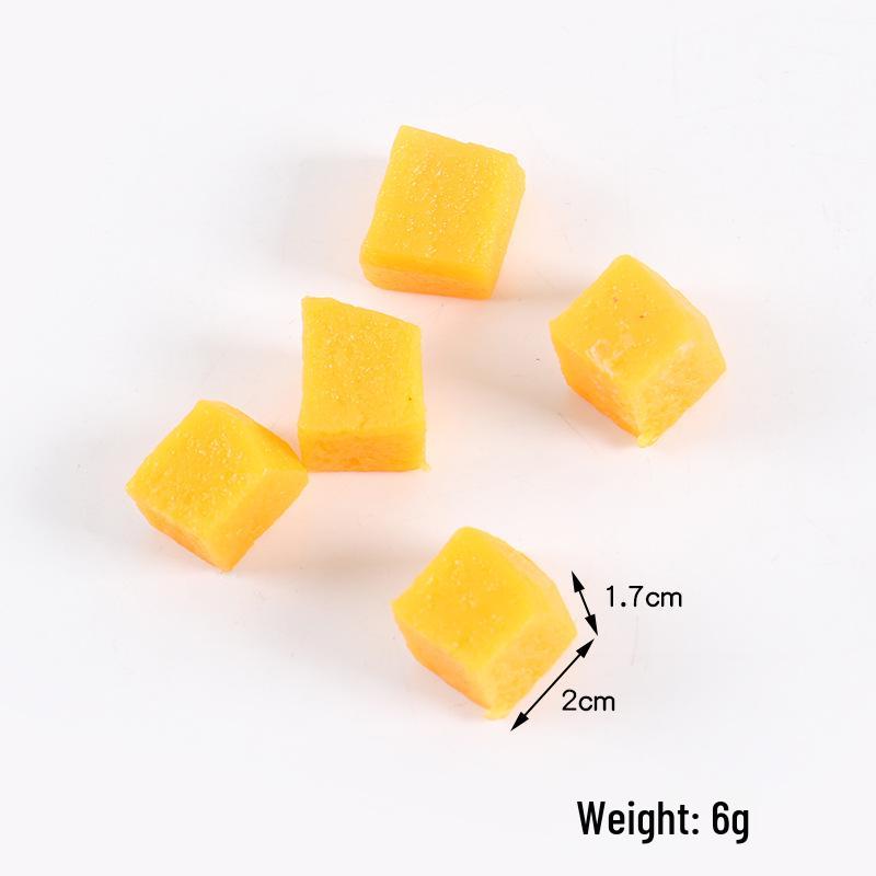 Mini Fruit Salad DIY Edible Toy: Mango, Pitaya, Kiwi Slices Simulation Cubes.