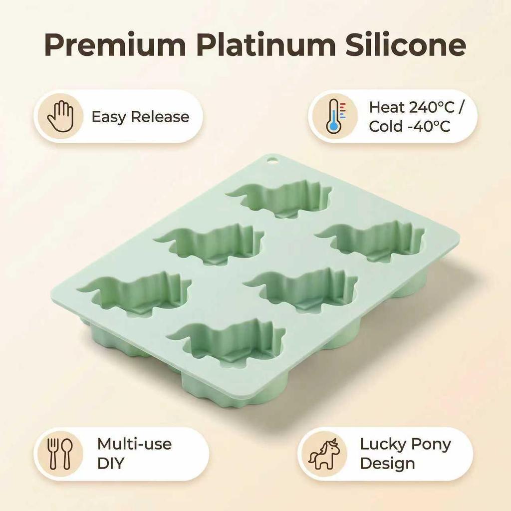 Pony Silicone Cake Mold - Food Grade, High-Temperature Resistant, Easy Demolding Baking Mold.