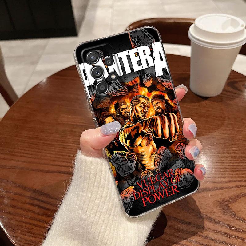 Pantera Rock Band Darrell Phone Case For Samsung Galaxy A55 A54 A52 A53 A15 A14 A13 A21S A23 A51 A34 A35 A33 A32 A72 Clear Cover