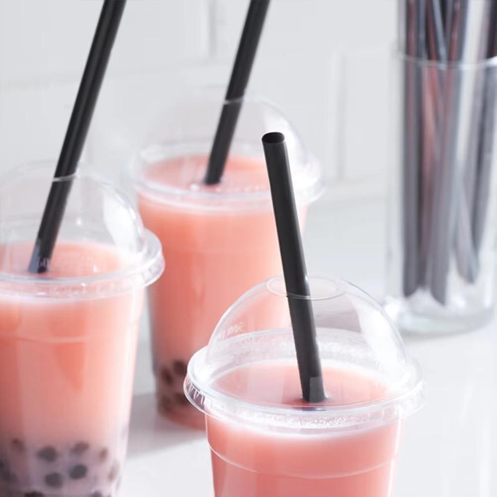 100PCS Disposable Large Diameter Drinking Straws Individual Packaging Bubble Tea Straw  Milk Tea