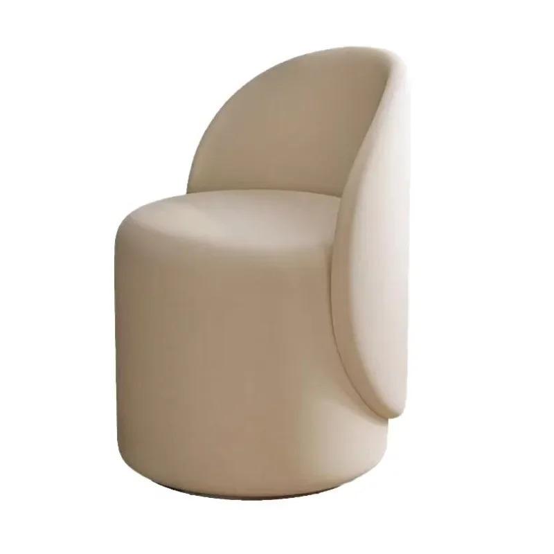 Light Luxury Nordic High Back Vanity Chair, Simple Manicure & Makeup Stool for Bedroom