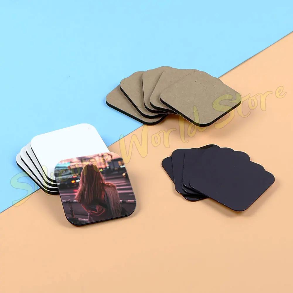 Silicone World 10PCS Sublimation Refrigerator Magnets Blank Heat Transfer Printing Fridge Sticker for DIY Home Kitchen Decor