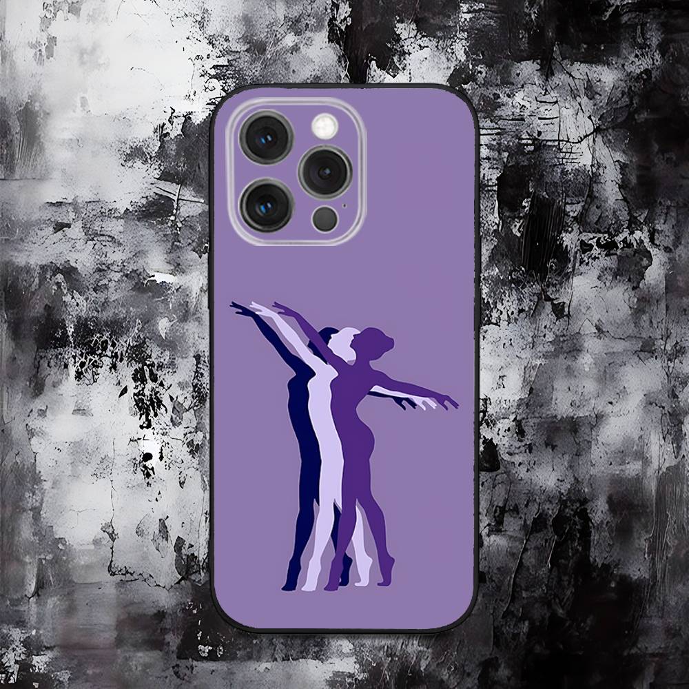 GYM Girl Gymnastic Phone Case For iPhone 16,15,14,13,12,11,Pro,Max,Plus,X,XS,SE,E,Mini,Soft Silicone Black Case
