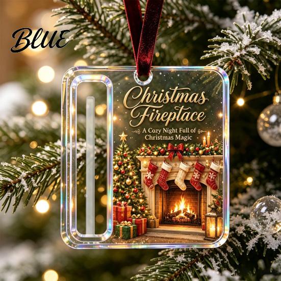 Christmas Tree Decorations Decor with Ornament Acrylic Gift Holder 2Pcs Cash Money Hanging Unique Holiday