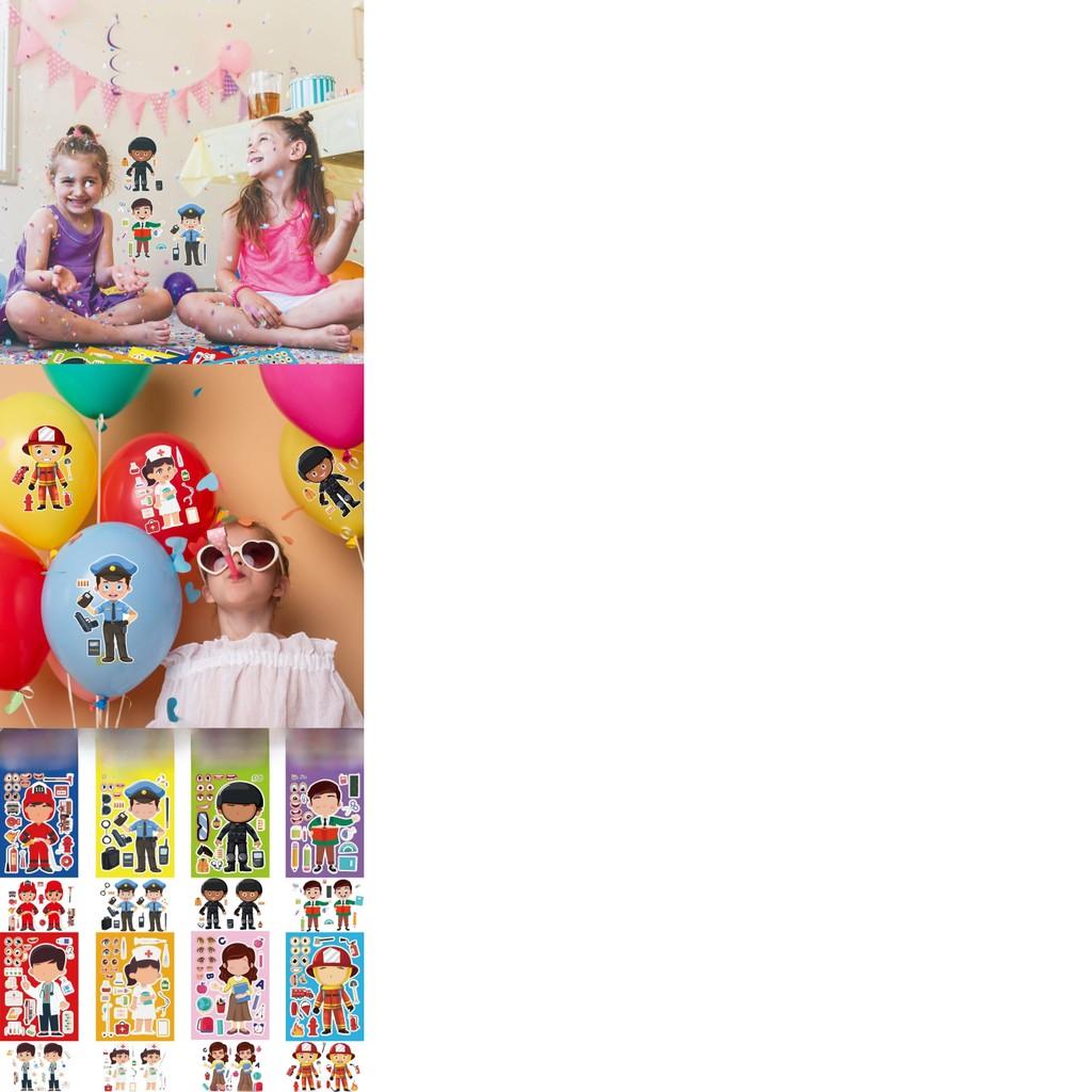 Cute Cartoon Themed Dress-up Sticker Set For Kids With Interactive Puzzle Fun