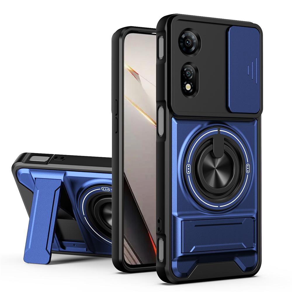 KEYSION Magnetic Phone Case for ZTE nubia Neo 2 5G Slide Camera Protection Upright Kickstand 360° Ring Shockproof Back Cover
