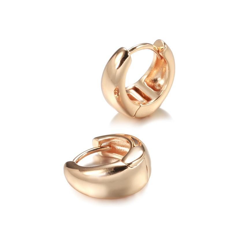 Fashion Glossy Dangle Earrings  Rose Gold Simple Earrings For Women High Quality Daily Fine Jewelry