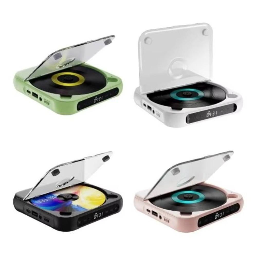 Wireless Bluetooth CD Player LCD Screen Rechargeable CD Player  for Travel, Home, Car
