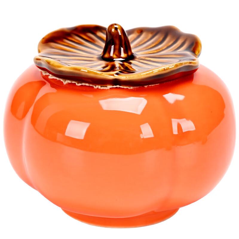RenHong Creative Persimmon Ceramic Tea/Candy Jar