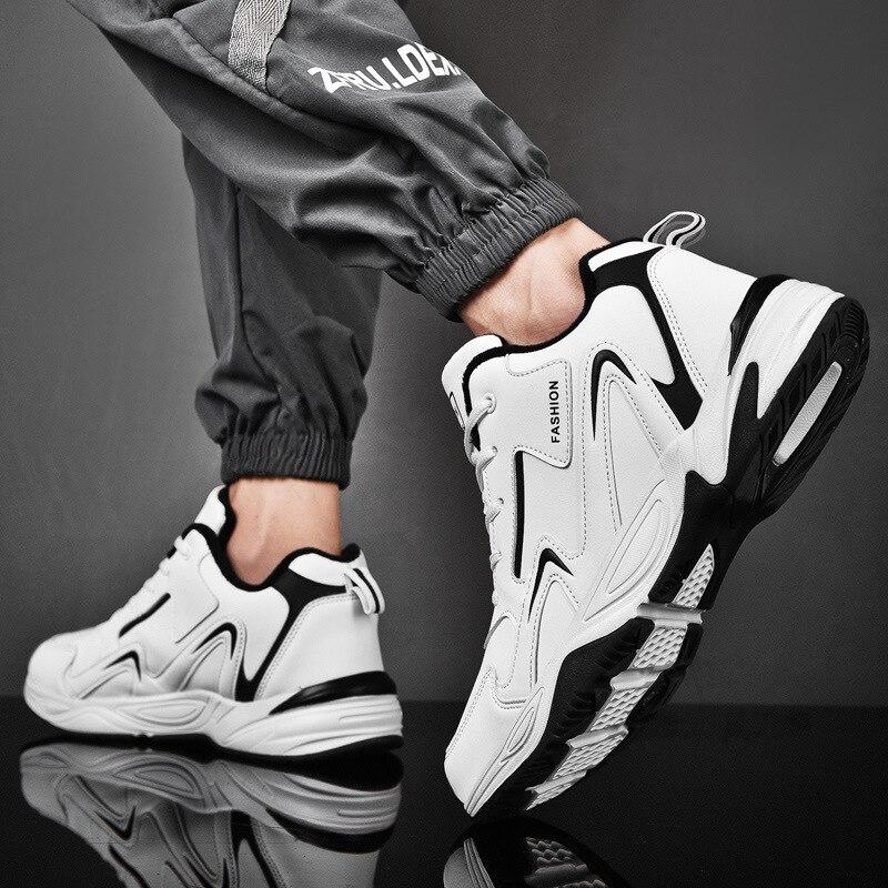 Men Sneakers White Leather Winter Warm Fur Men Shoes Big Size New Trend Comfort Non -Slip Outdoor Autumn Men Casual Shoes 45 46