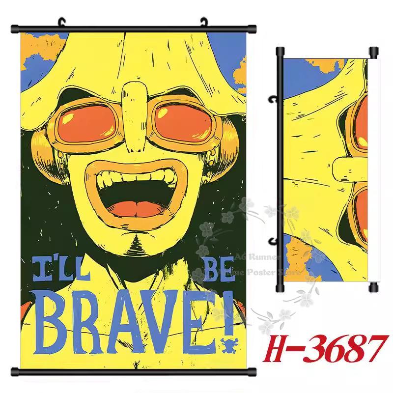 P-One P-Piece Hd Poster Scroll Painting Peripheral Hanging Painting Bedside Living Room Background Wall Cloth Painting