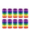 10pcs New Arrival Rainbow Finger Guards - Breathable Nylon Protective Sleeves for Sports, Basketball, Badminton