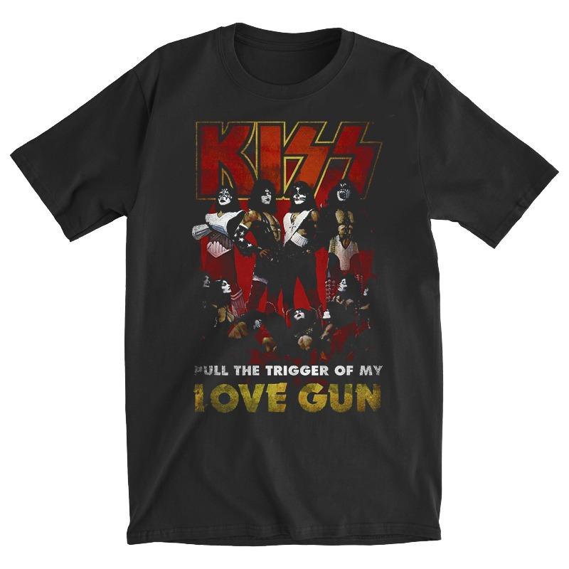 2025 KISS Band Printed 100%Cotton T-Shirt Men's Summer Loose and Comfortable Couple Short Sleeve Fashion American Men's Clothing