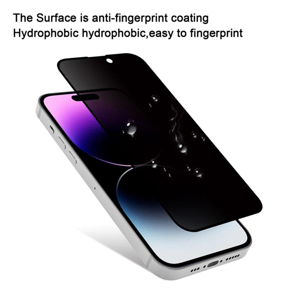 4PCS Anti-Spy Screen Protector For iPhone 15 14 13 12 11 XR X/XS 7/8 6 Pro Max Plus Privacy Glass