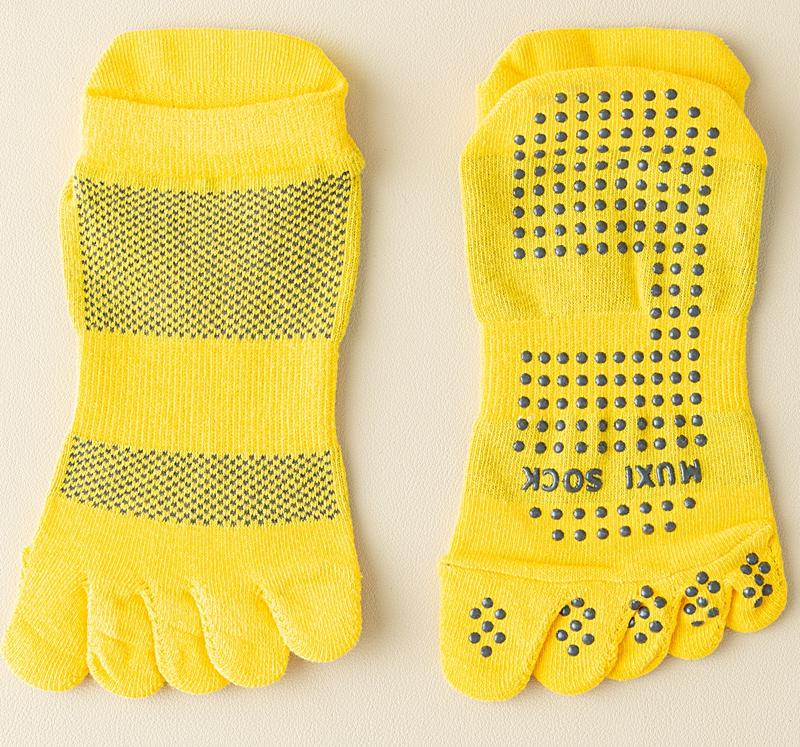 3 Paar Herren Zehensocken mit Grip Rutschfeste Fünf-Finger-Socken Sommer Mesh Hochwertige Baumwolle Knöchelsocken Anti-Rutsch