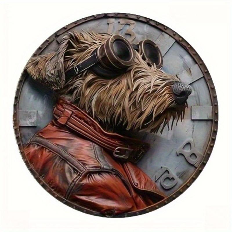 

2d Плоский 20*20см, Забавный Милый Подарок Собаке, Тематическая Круглая Деревянная Табличка, Художественный Деревянный Настенный Декор, для Дома, Кухни, Сада, Спальни, Декор Бара. 20*20cm