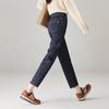 SOFSIL Women's High-Waisted Slim-Fit Cropped Jeans