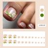 24 Pcs French Design Fake Toe Nail Press On Toe Nail Summer False Nails Acrylic Reusable Toe Nail Decorated Nails With Tool Kit
