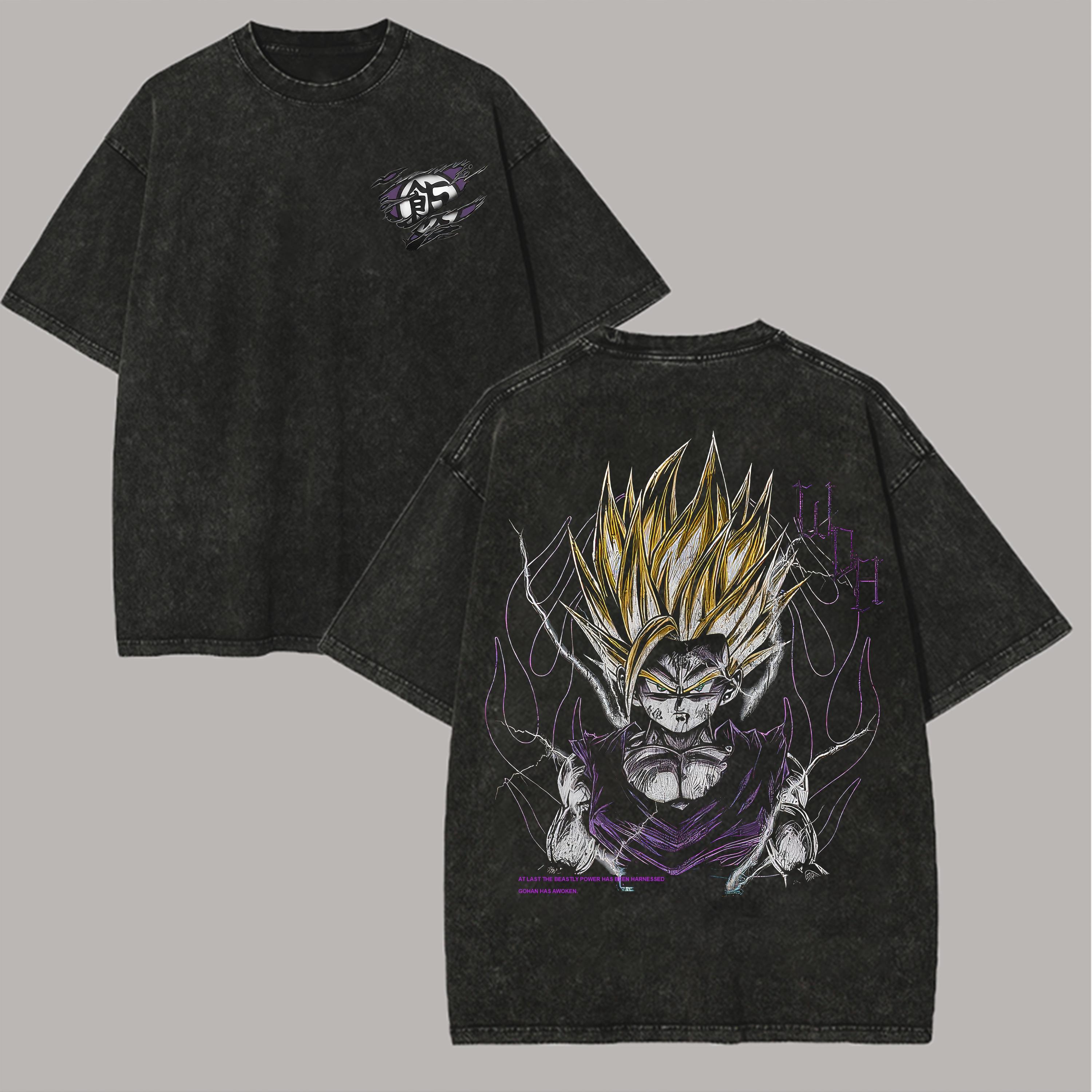 

Dragon Ball Z Majin Vegeta Printed Unisex Washed T-Shirt Men Women Oversized Streetwear Short Sleeve Casual Female Male Clothing XXL бежевий