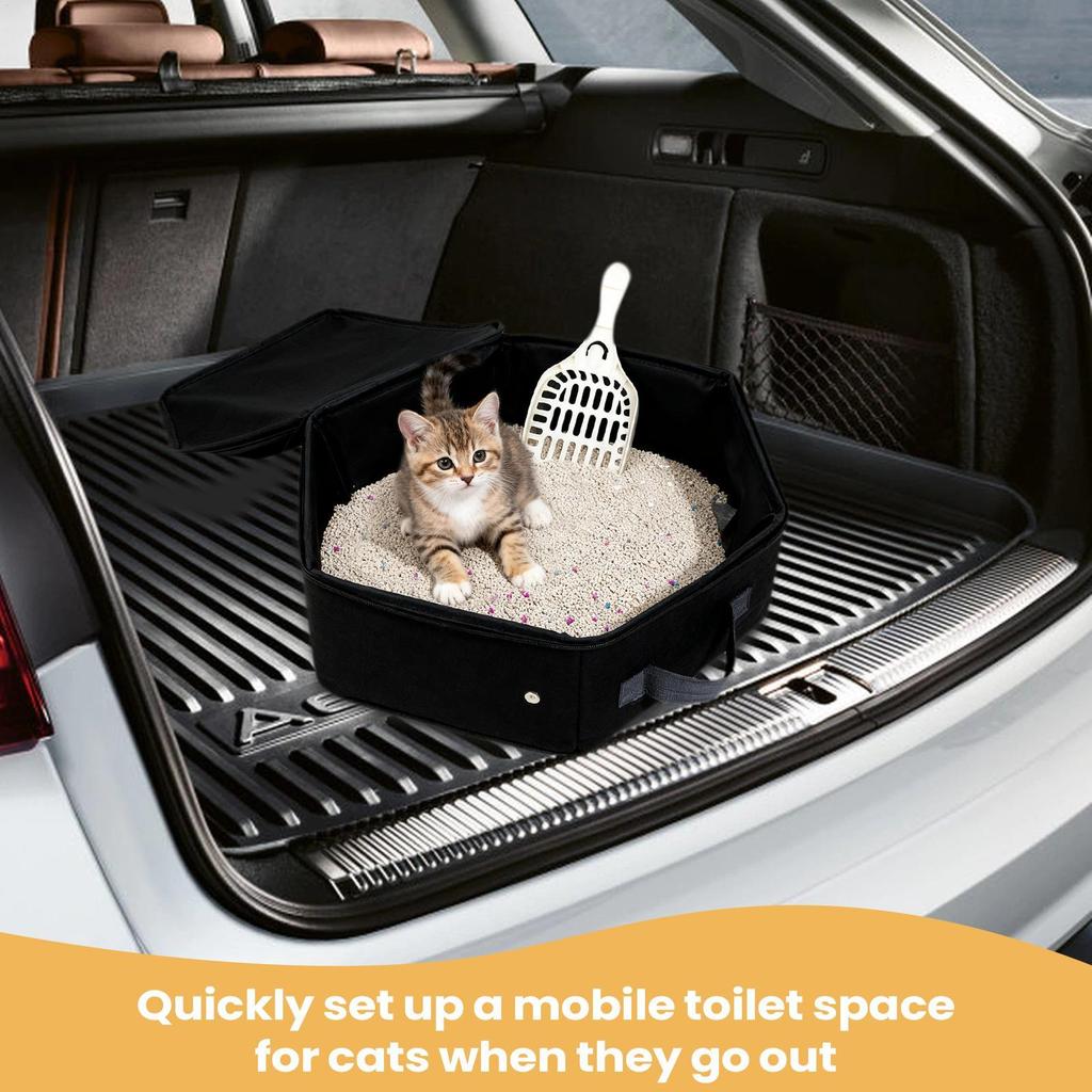Portable Folding Travel Pet Litter Box Dog Toilet Tray Folding Cat Litter Potty Waterproof Outdoor Foldable Cat Litter Box