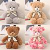Colorful Ribbon Bow Teddy Bear Plush Toy Stuffed Animal Doll Decoration Gift