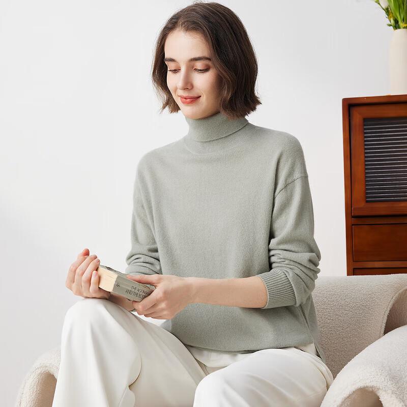 Komom Boka Women's Collared Loose Fit Cashmere Sweater