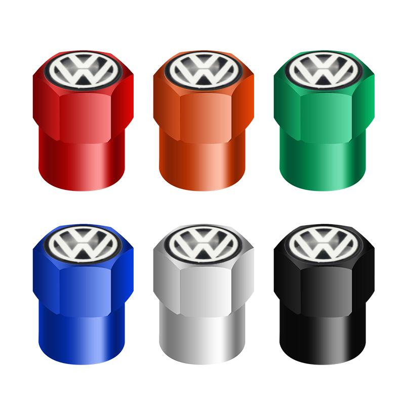 For VOLKSWAGEN 4pcs Auto Emblem Cap Stickers For VW Volkswagen Golf Polo Passat Tiguan Touran Jetta Accessories