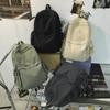 Women Schoolbag Men Solid Color Lightweight Travel Backpack Student Backpack