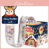 Claus Gift Santa Container Blue Paper Material Christmas Celebration Event Decor