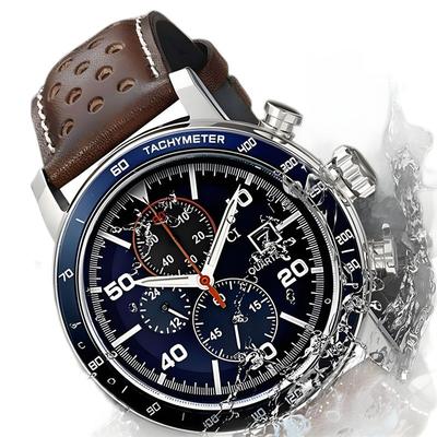 Herrenmode Luxusuhr Herren Welt-Chronograph Business Quarz Armbanduhr GZW