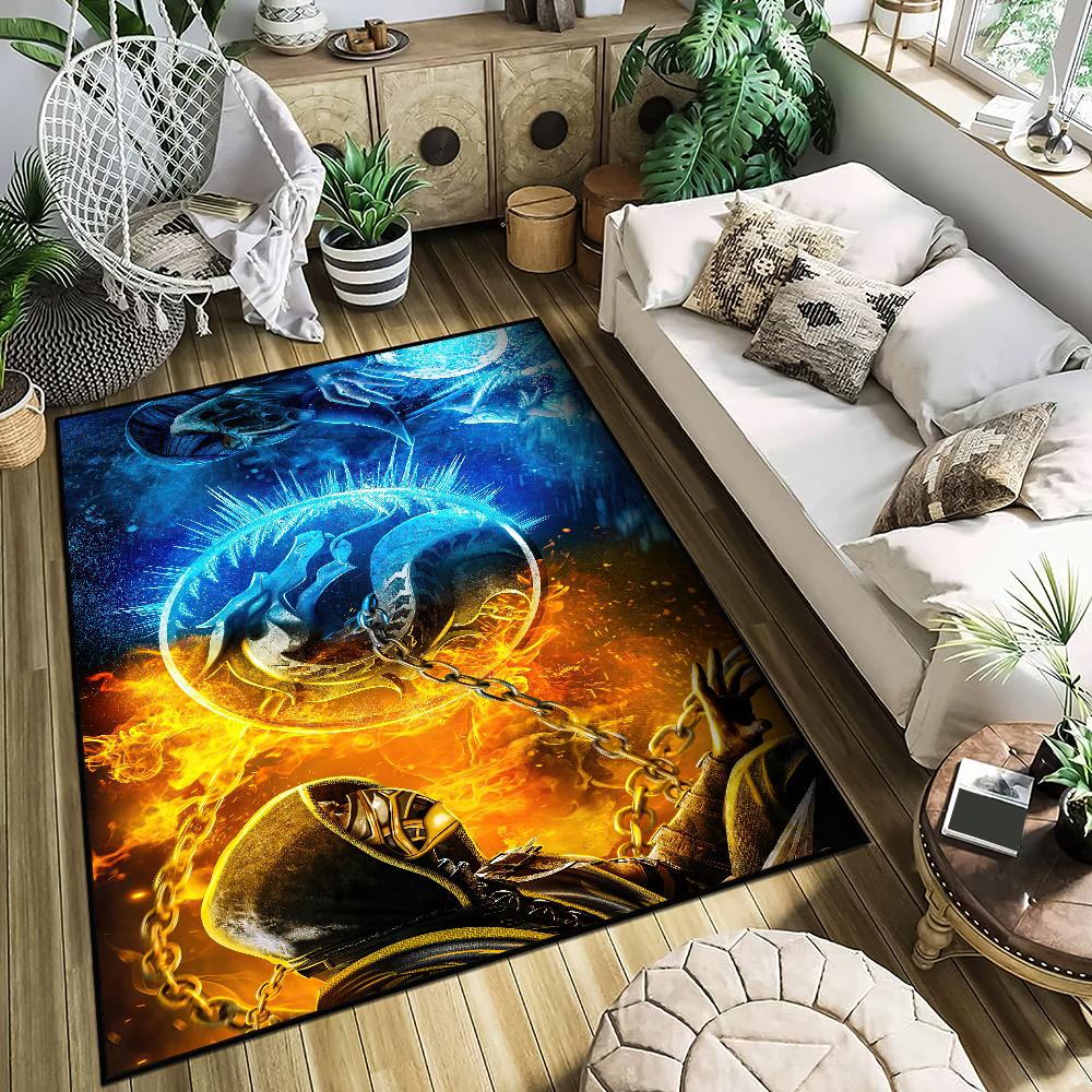 Game M-Mortal K-Kombat Small Carpet Bedside Kitchen Bath Living Home House Bedroom Floor Mat Doormat Large Carpet Rug Decoration