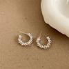 Trending Metal Hoop Earring Fashion New Design Texture Minimalist Korean Cheap Earrings for Women Jewelry Gifts