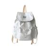 Schoolbag: Fresh and Cute Star-shaped School Bag, Korean Style INS Style Drawstring Drawstring Double Shoulder Bag, Girly Commuter Backpack