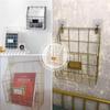 Easy To Install Magazine File Holder Metal Mesh Wire Basket Portable Foyer Storage Shelf  Desktop