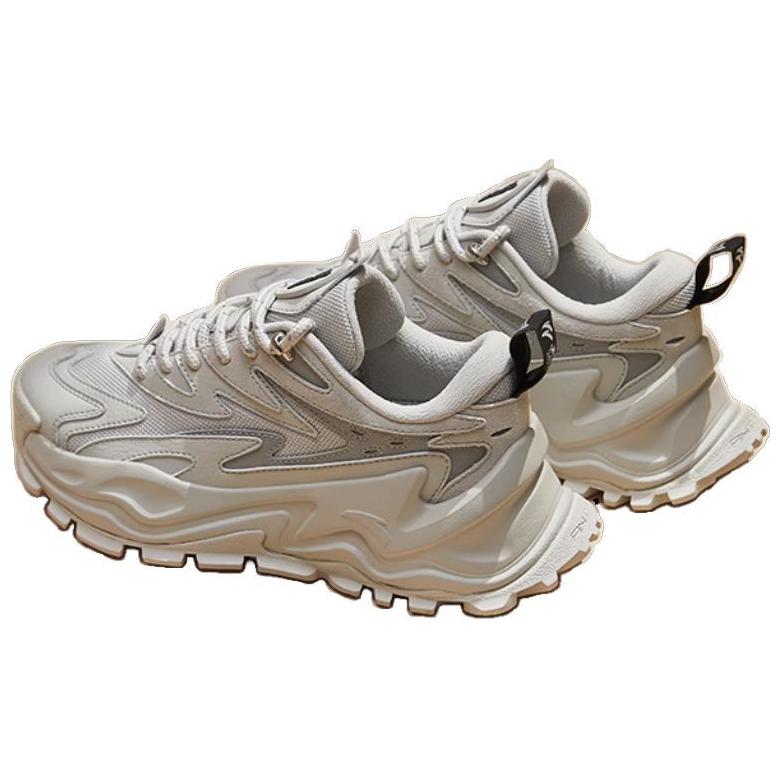 Anta Hot Retro Non-Slip Shock Absorbing Wear-Resistant Low-Top Dad Shoes Women sneaker Gray 122148880R-1