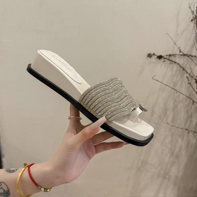 Slippers Women Summer Slides Fashion Shoes Rubber Flip Flops Heeled Mules Pantofle Luxury Soft Hawaiian High Glitter 2025