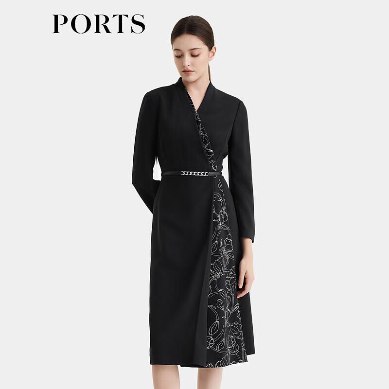 

PORTS Women s 2024 Autumn Classic Colorblock Ruched Dress 2