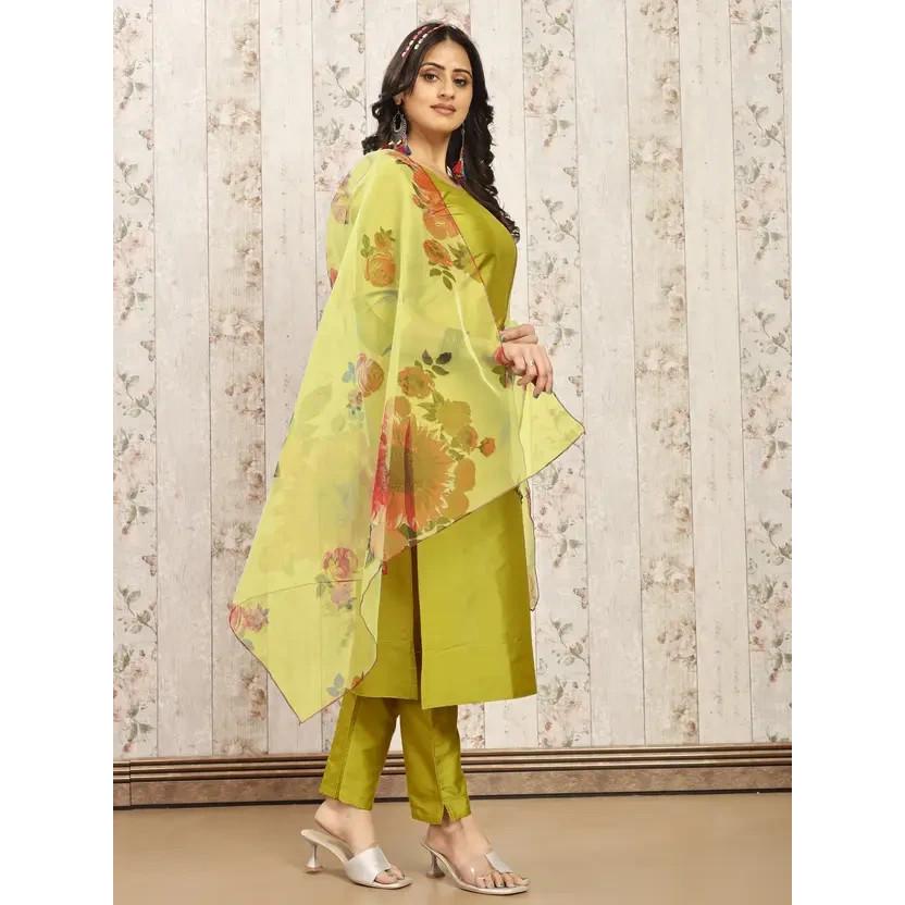 Bollywood Schönes Kurti Hosen Dupatta Set Damen Designer Ethnisch Kurta Set Kleid