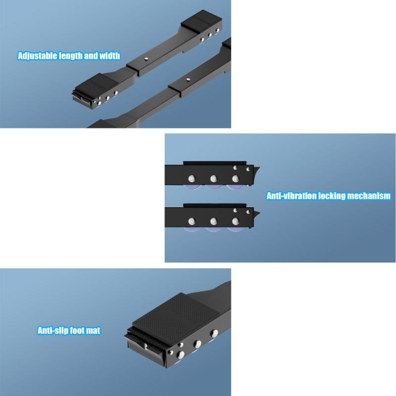 2pcs Universals Washing Machine Base Brackets with Antislip Pad for Noise Reduction and Secure Placement